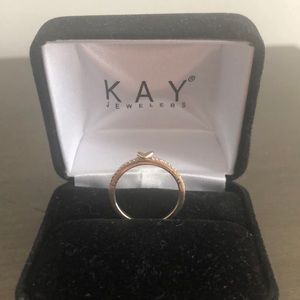 Kay Jewelers Gold Heart Promise Ring with Diamonds